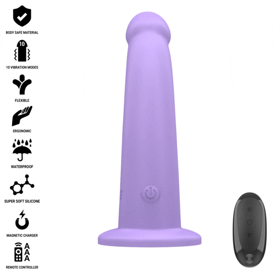 INTENSE - EDDIE VIBRATEUR 17,5 CM 10 VIBRATIONS VIOLET TÉLÉCOMMANDE